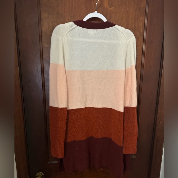 J. Crew Colorblock Open-front Cardigan Sweater In Extra-soft Yarn M - Picture 3 of 6